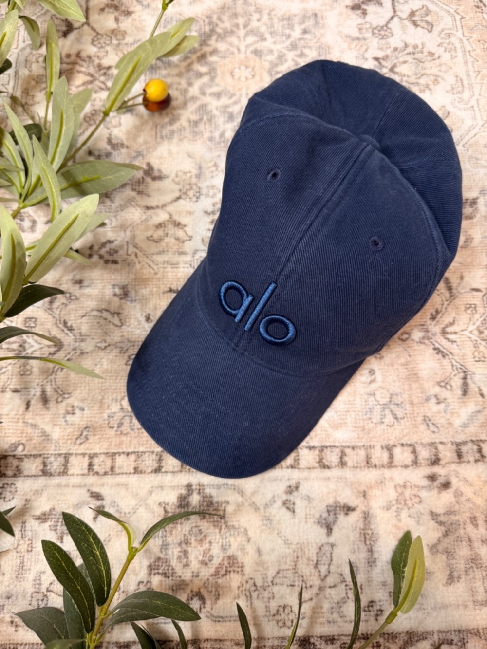 NWT Alo Yoga Washed Off-Duty Cap Vintage Navy Adjustable One Size - Picture 2 of 5